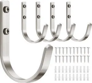22LB Wall Hooks for Hanging Towel/Coat, Brushed Nickel 5 Pack 22LB Wall Hooks for Hanging Towel/Coat, Brushed Nickel 5 Pack