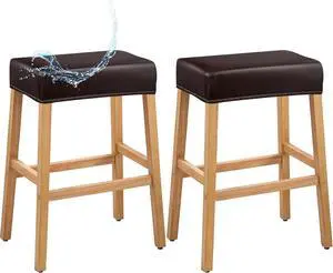 PU Leather Bar Stool Covers Rectangular, 100% Waterproof Stool Covers Rectangle Super Stretch 20% Thicker Leather Saddle Stools Cover Rectangular Counter Bar Stools with Elastic Band (2 PCS, Brown) PU Leather Bar Stool Covers Rectangular, 100% Waterproof Stool Covers Rectangle Super Stretch 20% Thicker Leather Saddle Stools Cover Rectangular Counter Bar Stools with Elastic Band (2 PCS, Brown)