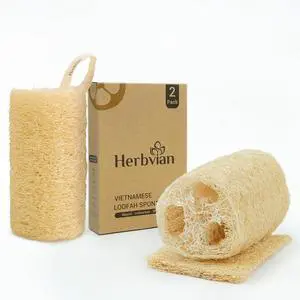 Natural Vietnamese Loofah Sponge, 100% Plant-Based Luffa Exfoliating Body Scrubber for Shower, Multi-Functional for Kitchen, Ideal for Men & Women, Spa & for Pet (2pcs/Pack) Natural Vietnamese Loofah Sponge, 100% Plant-Based Luffa Exfoliating Body Scrubber for Shower, Multi-Functional for Kitchen, Ideal for Men & Women, Spa & for Pet (2pcs/Pack)