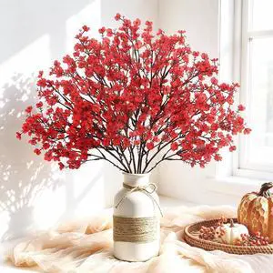Uieke 6 Pcs Babys Breath Artificial Flowers Bulk Silk Red Faux Flowers Real Touch Gypsophila Bouquet for Christmas Halloween Home Wedding Decoration Uieke 6 Pcs Babys Breath Artificial Flowers Bulk Silk Red Faux Flowers Real Touch Gypsophila Bouquet for Christmas Halloween Home Wedding Decoration