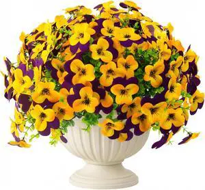 lovemoon 16pcs Artificial Pansy Flowers Faux Silk Spring Flowers, UV Resistant Realistic Pansies for Window Box Front Door Porch Garden Outdoor Home Decor (16, Purple,Yellow) lovemoon 16pcs Artificial Pansy Flowers Faux Silk Spring Flowers, UV Resistant Realistic Pansies for Window Box Front Door Porch Garden Outdoor Home Decor (16, Purple,Yellow)
