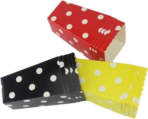 Red Black Yellow Paper Popcorn Boxes 36pcs, Cardboard Polka Dot Popcorn Containers for Party Favor (red black yellow, 36pcs) Red Black Yellow Paper Popcorn Boxes 36pcs, Cardboard Polka Dot Popcorn Containers for Party Favor (red black yellow, 36pcs)
