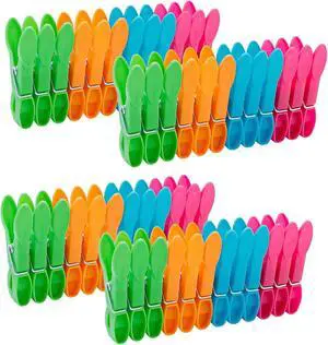 Clothes Pins, Colorful Plastic Clothespins, Heavy Duty Laundry Clothes Pins Clips, Non-Slip Clips for Hanging Clothes,Towels,Crafts,Picture Clips Food Package Clips (48PCS) Clothes Pins, Colorful Plastic Clothespins, Heavy Duty Laundry Clothes Pins Clips, Non-Slip Clips for Hanging Clothes,Towels,Crafts,Picture Clips Food Package Clips (48PCS)
