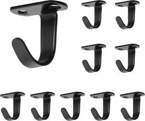 NearMoon Stainless Steel Screw Mounted Ceiling Hooks, Under-Shelf Towel/Robe Clothes Hook Heavy Duty Coat Hanger for Bathroom Kitchen Cabinet Garage, 10 Pack (Matte Black) NearMoon Stainless Steel Screw Mounted Ceiling Hooks, Under-Shelf Towel/Robe Clothes Hook Heavy Duty Coat Hanger for Bathroom Kitchen Cabinet Garage, 10 Pack (Matte Black)