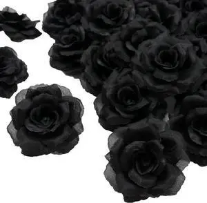 20 Pcs Black Rose Flower Head, Artificial Flowers Bulk for DIY Crafts 20 Pcs Black Rose Flower Head, Artificial Flowers Bulk for DIY Crafts