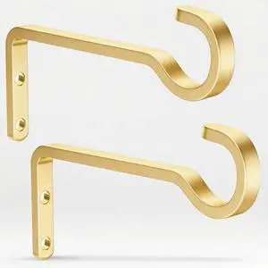 Plant Hooks for Wall,Plant Hangers Outdoor/Indoor, Gold, 6 Inch, 2 Pack Plant Hooks for Wall,Plant Hangers Outdoor/Indoor, Gold, 6 Inch, 2 Pack