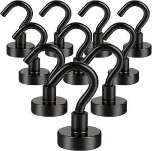 DIYMAG Magnetic Hooks, 30Lbs Facilitate Hook Neodymium Magnet Hooks with Nickel Coating for CruiseKitchen, Home, Workplace, Office and Garage etc, 10 Packs (Black) DIYMAG Magnetic Hooks, 30Lbs Facilitate Hook Neodymium Magnet Hooks with Nickel Coating for CruiseKitchen, Home, Workplace, Office and Garage etc, 10 Packs (Black)