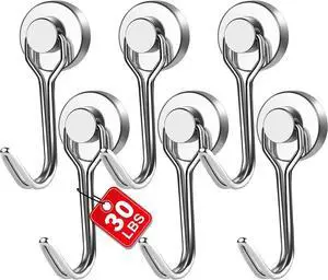 E BAVITE Swivel Swing Magnetic Hook, 30LB Refrigerator Magnet Hooks,6PCS E BAVITE Swivel Swing Magnetic Hook, 30LB Refrigerator Magnet Hooks,6PCS