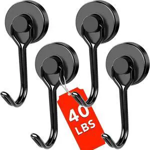 DIYMAG Magnetic Hooks,40LBS Heavy Duty 4 Pack 2026 Cruise Ship Essentials DIYMAG Magnetic Hooks,40LBS Heavy Duty 4 Pack 2026 Cruise Ship Essentials