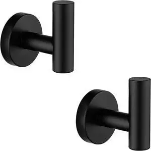 Nolimas Towel Coat Hook Matte Black SUS304 Stainless Steel Bathroom Clothes Cabinet Closet Sponges Robe Hook Wall Mounted Round Kitchen Heavy Duty Door Hanger 2 Packs Nolimas Towel Coat Hook Matte Black SUS304 Stainless Steel Bathroom Clothes Cabinet Closet Sponges Robe Hook Wall Mounted Round Kitchen Heavy Duty Door Hanger 2 Packs