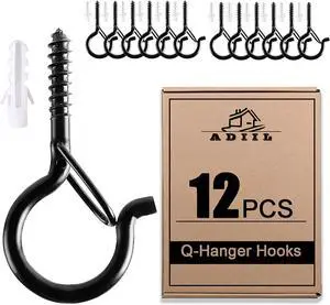 ADIIL Q Hanger Ceiling Screw Hooks for Hanging Outdoor String Light, Plants ADIIL Q Hanger Ceiling Screw Hooks for Hanging Outdoor String Light, Plants