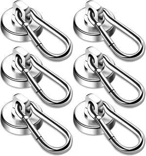 DIYMAG Magnetic Hooks,6 Pack 70LBS Heavy Duty Neodymium Magnet Hooks DIYMAG Magnetic Hooks,6 Pack 70LBS Heavy Duty Neodymium Magnet Hooks