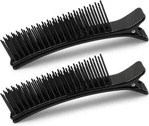 2-Pack Black Grip Hair Clips 5.7" x 1.37" Sectioning Clips for Styling, Cutting & Coloring Professional Salon Tools for Men & Women 2-Pack Black Grip Hair Clips 5.7" x 1.37" Sectioning Clips for Styling, Cutting & Coloring Professional Salon Tools for Men & Women