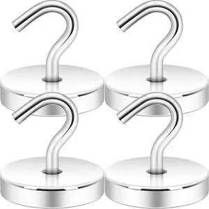 Neosmuk Magnetic Hooks for Cruise Cabins,170lb Heavy Duty,Silver,4 Pack Neosmuk Magnetic Hooks for Cruise Cabins,170lb Heavy Duty,Silver,4 Pack