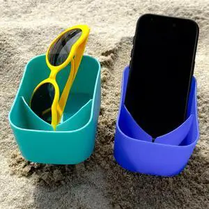 Sand Beach Cup Holder with Pocket Beach Sand Coasters Drink Cup Holders for Travel Multicolor 2 Pack Color Deep Blue/Lake Green Sand Beach Cup Holder with Pocket Beach Sand Coasters Drink Cup Holders for Travel Multicolor 2 Pack Color Deep Blue/Lake Green
