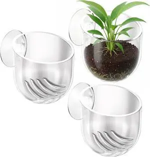 3 Pack Clear Fish Tank Plant Holder Aquatic Plant Cups Fishes Tanks Plants Pot Acrylic Aquarium Plants Holder with Suction Cups for Home Aquariums Aquascape Decor, Red Worm Fish Shrimp Feeder 3 Pack Clear Fish Tank Plant Holder Aquatic Plant Cups Fishes Tanks Plants Pot Acrylic Aquarium Plants Holder with Suction Cups for Home Aquariums Aquascape Decor, Red Worm Fish Shrimp Feeder