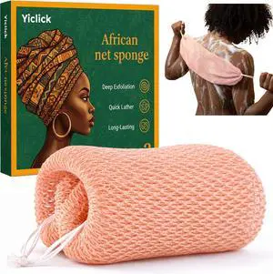 Yiclick African Net Sponge Authentic with Knots - Exfoliating Washcloth Towel, Back Scrubber for Shower Bath, Exfoliating Body Scrubber Exfoliator, African Rags Wash Cloth Loofah Lufa Sponge Yiclick African Net Sponge Authentic with Knots - Exfoliating Washcloth Towel, Back Scrubber for Shower Bath, Exfoliating Body Scrubber Exfoliator, African Rags Wash Cloth Loofah Lufa Sponge