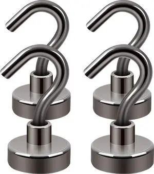 Neosmuk Magnetic Hooks for Cruise Cabins,30lb Heavy Duty,Gunmetal,4 Pack Neosmuk Magnetic Hooks for Cruise Cabins,30lb Heavy Duty,Gunmetal,4 Pack