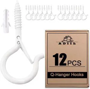 ADIIL Q Hanger Ceiling Screw Hooks for Hanging Outdoor String Light, Plants ADIIL Q Hanger Ceiling Screw Hooks for Hanging Outdoor String Light, Plants