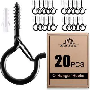 ADIIL Q Hanger Ceiling Screw Hooks for Hanging Outdoor String Light, Plants ADIIL Q Hanger Ceiling Screw Hooks for Hanging Outdoor String Light, Plants