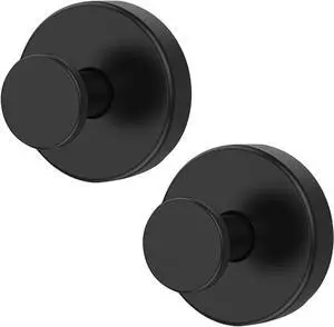 2-Pack Suction Cup Hooks for Shower, Towel Hooks for Bathrooms, Waterproof Stainless Steel Bath Hooks, for Towels, Loofah, Robes, Coat (Black) 2-Pack Suction Cup Hooks for Shower, Towel Hooks for Bathrooms, Waterproof Stainless Steel Bath Hooks, for Towels, Loofah, Robes, Coat (Black)
