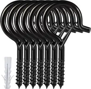 12 Pcs Ceiling Q Hanger Hooks for Hanging Plants 2.2inches Black 12 Pcs Ceiling Q Hanger Hooks for Hanging Plants 2.2inches Black