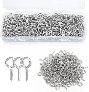 300PCS Eye Screws, 0.63 Inch Screw Eye Hooks for Hanging Artwork 300PCS Eye Screws, 0.63 Inch Screw Eye Hooks for Hanging Artwork