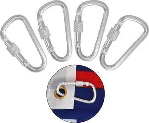 Flags Snaps Hook, Aluminum Flags Pole Clips, Flags Hardware, Accessory for Backpack/Key Ring/Flags/Dog Leash (4 Pcs) Flags Snaps Hook, Aluminum Flags Pole Clips, Flags Hardware, Accessory for Backpack/Key Ring/Flags/Dog Leash (4 Pcs)