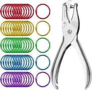 OWLKELA 50 Pcs Binder Rings, 1 Inch, Assorted Colors OWLKELA 50 Pcs Binder Rings, 1 Inch, Assorted Colors