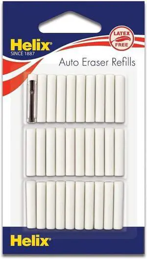 Helix - Mechanical Pencil Eraser Refills - 30 Count | Smudge-Free Performance - Ideal for Students and Artists - Drafting and Drawing Supplies - Precision Correction Helix - Mechanical Pencil Eraser Refills - 30 Count | Smudge-Free Performance - Ideal for Students and Artists - Drafting and Drawing Supplies - Precision Correction