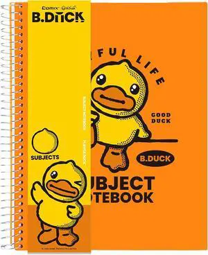 Plastic Cover 3 Subject Notebook, 150 Sheets 8-1/2" x 11" College Ruled Notebook with 3 Dividers for Office/School/Home, Orange Plastic Cover 3 Subject Notebook, 150 Sheets 8-1/2" x 11" College Ruled Notebook with 3 Dividers for Office/School/Home, Orange
