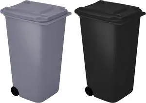Mini Trash Can with Lid Swing Top Small Trash Can Pen Holder for Car Bedroom Office Desktop 22 Fl Oz (2 Pcs Grey and Black) Mini Trash Can with Lid Swing Top Small Trash Can Pen Holder for Car Bedroom Office Desktop 22 Fl Oz (2 Pcs Grey and Black)