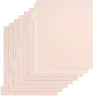 Binder Dividers with Tabs, 8 Tab Dividers for 3 Ring Binder, Pink Binder dividers, Notebook Dividers for Journal Planner 8 Sheets Per Set | Pink, Sturdy Binder Dividers for School, Office, Notebook, J Binder Dividers with Tabs, 8 Tab Dividers for 3 Ring Binder, Pink Binder dividers, Notebook Dividers for Journal Planner 8 Sheets Per Set | Pink, Sturdy Binder Dividers for School, Office, Notebook, J