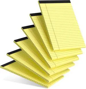 6pcs Small Note Pad 5x8 College Ruled Legal Pads Paper Notepads 6 Pack Study Back Writing Pads 5 x 8 Legal Pads Perforated Narrow Ruled Pads of Paper Yellow 6pcs Small Note Pad 5x8 College Ruled Legal Pads Paper Notepads 6 Pack Study Back Writing Pads 5 x 8 Legal Pads Perforated Narrow Ruled Pads of Paper Yellow