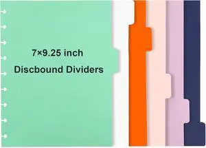 6 Tab 7x9.25 DiscBound Dividers for Classic Notebook - Blank Binder Tabs for Office, Meeting, College (1 Pack, 7 * 9.25 Inches) 6 Tab 7x9.25 DiscBound Dividers for Classic Notebook - Blank Binder Tabs for Office, Meeting, College (1 Pack, 7 * 9.25 Inches)