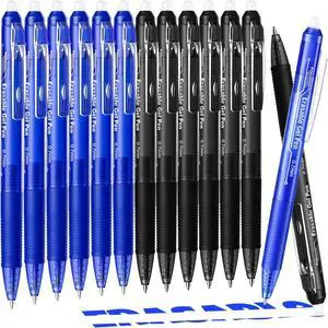 Retractable Erasable Gel Pens, 6 Black & 6 Blue Fine Point Erasable Pens Clicker, Make Mistakes Disappear, Perfect for Drawing, Writing, Planner & Crossword Puzzles (0.7mm, Pack of 12) Retractable Erasable Gel Pens, 6 Black & 6 Blue Fine Point Erasable Pens Clicker, Make Mistakes Disappear, Perfect for Drawing, Writing, Planner & Crossword Puzzles (0.7mm, Pack of 12)