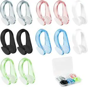 12 Pcs Swimming Nose Clips, Nose Plugs for Swimming Waterproof Soft Silicone, Non-Slip Snug Fit for Kids 7+ & Adults, Bright Colors for Pool Surfing Beginner 12 Pcs Swimming Nose Clips, Nose Plugs for Swimming Waterproof Soft Silicone, Non-Slip Snug Fit for Kids 7+ & Adults, Bright Colors for Pool Surfing Beginner