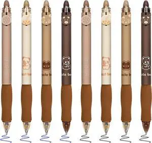 8Pcs Cute Erasable Pens, Blue & Black Ink Pen with Eraser (Coffee) | Smooth Writing Erasable Gel Pens Comfortable to Use for Note Taking Marking Planner Crossword Puzzles 8Pcs Cute Erasable Pens, Blue & Black Ink Pen with Eraser (Coffee) | Smooth Writing Erasable Gel Pens Comfortable to Use for Note Taking Marking Planner Crossword Puzzles