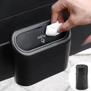 Car Trash Can with Lid, Mini Auto Dustbin Garbage Organizer with 30 Pcs Plastic Trash Bag, Automotive Garbage Container Bin for Vehicle, Home, Office Car Trash Can with Lid, Mini Auto Dustbin Garbage Organizer with 30 Pcs Plastic Trash Bag, Automotive Garbage Container Bin for Vehicle, Home, Office