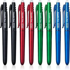 Erasable Gel Pens 0.7mm, Heat Erasable Fine Point Ballpoint Pens, Make Mistakes Disappear, Gel Ink Pens with Eraser for Drawing Writing Planner Journaling (Red, Blue, Black, Green) Erasable Gel Pens 0.7mm, Heat Erasable Fine Point Ballpoint Pens, Make Mistakes Disappear, Gel Ink Pens with Eraser for Drawing Writing Planner Journaling (Red, Blue, Black, Green)