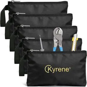 5 Pack Tool Pouches with Zipper, Utility Multipurpose Storage Organizer Tool Zipper Bag for Men Tools, DIY Projects, Electrician Repairs, Travel Gear, Office Stationery 5 Pack Tool Pouches with Zipper, Utility Multipurpose Storage Organizer Tool Zipper Bag for Men Tools, DIY Projects, Electrician Repairs, Travel Gear, Office Stationery