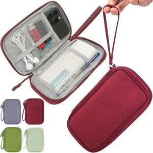 Electronic Cord Organizer Travel Case, Electronic Organizer Pouch Bag, Cable Organizer bag Pouch Electronic Accessories Case for Cable, Cord, Charger, Phone, Power Bank, Earphone (Wine Red) Electronic Cord Organizer Travel Case, Electronic Organizer Pouch Bag, Cable Organizer bag Pouch Electronic Accessories Case for Cable, Cord, Charger, Phone, Power Bank, Earphone (Wine Red)