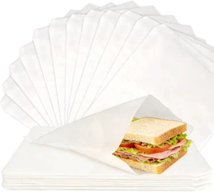 100 Wax Paper Sandwich Bags - 8"x8" White Paper Lunch Bags for Food | Glassine Bags for Food Take Out, Packaging for Bread, Toaster, Bagel, Pastry, Treat, Snack & Cookies, Soaps & Card Envelopes 100 Wax Paper Sandwich Bags - 8"x8" White Paper Lunch Bags for Food | Glassine Bags for Food Take Out, Packaging for Bread, Toaster, Bagel, Pastry, Treat, Snack & Cookies, Soaps & Card Envelopes