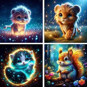Paint by Numbers Kit for Kids, 4 Pack Easy Kids Paint by Number Kits Age 4 5 6 7 8 9 10 12, DIY Color Canvas Painting Animal Acrylic Oil Painting Suitable for Home Decoration 8x8 Inch (Animals) Paint by Numbers Kit for Kids, 4 Pack Easy Kids Paint by Number Kits Age 4 5 6 7 8 9 10 12, DIY Color Canvas Painting Animal Acrylic Oil Painting Suitable for Home Decoration 8x8 Inch (Animals)