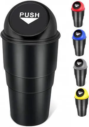 Cup Holder Trash Can, Leakproof Car Trash Can with Lid, Trash Bin for Car Accessories, Mini Garbage Bin Organizer for Automotive Office Home Kitchen, Applicable to Women and Men Cup Holder Trash Can, Leakproof Car Trash Can with Lid, Trash Bin for Car Accessories, Mini Garbage Bin Organizer for Automotive Office Home Kitchen, Applicable to Women and Men