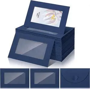 50 Pcs Gift Card Envelopes with Clear Window 4 x 2.8 Inch Blank Mini Envelopes with Heart Shaped Clasp Gift Card Sleeves for Valentine Cards Party Greeting Invitation (Navy Blue) 50 Pcs Gift Card Envelopes with Clear Window 4 x 2.8 Inch Blank Mini Envelopes with Heart Shaped Clasp Gift Card Sleeves for Valentine Cards Party Greeting Invitation (Navy Blue)