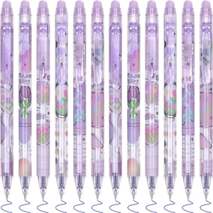 12Pcs Cute Erasable Gel Pens, Blue Ink 0.5mm Fine Point (Purple) | Make Mistakes Disappear, Smooth Writing Pen for Planner Puzzles, No Smudge for School Office Supplies 12Pcs Cute Erasable Gel Pens, Blue Ink 0.5mm Fine Point (Purple) | Make Mistakes Disappear, Smooth Writing Pen for Planner Puzzles, No Smudge for School Office Supplies