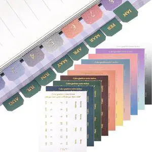 20 Sheets Planner Monthly Tabs, Self Adhesive Tabs Stickers, Planners Index Tabs Calendar Tabs for Planners, Office, Study, Notebook (360 Pcs, Style1, Style3) 20 Sheets Planner Monthly Tabs, Self Adhesive Tabs Stickers, Planners Index Tabs Calendar Tabs for Planners, Office, Study, Notebook (360 Pcs, Style1, Style3)