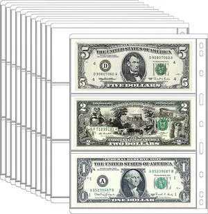 Ettonsun 10 Sheets Paper Money Collection Pages,Currency Sleeves,Currency Holder Collection Supplies Album Pages for Travel Bill Banknote Stamp Paper Souvenirs Storage Ettonsun 10 Sheets Paper Money Collection Pages,Currency Sleeves,Currency Holder Collection Supplies Album Pages for Travel Bill Banknote Stamp Paper Souvenirs Storage