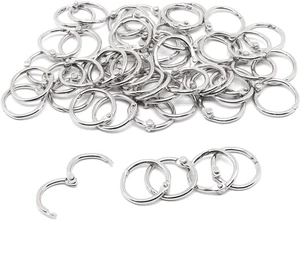 50 Pcs Binder Rings 0.5 Inch, Nickel Plated Steel Paper Rings Office Book Rings Small Key Rings, Metal Loose Leaf Binder Rings Clips for Index Cards 50 Pcs Binder Rings 0.5 Inch, Nickel Plated Steel Paper Rings Office Book Rings Small Key Rings, Metal Loose Leaf Binder Rings Clips for Index Cards